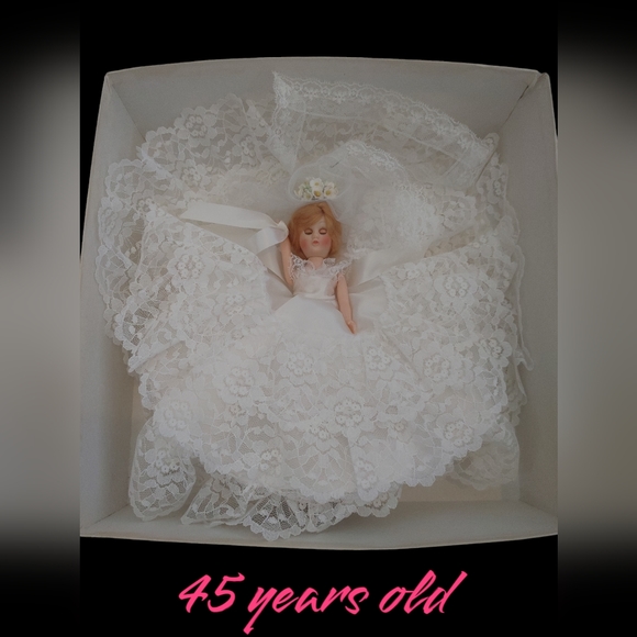 45 year old vintage bride doll wedding